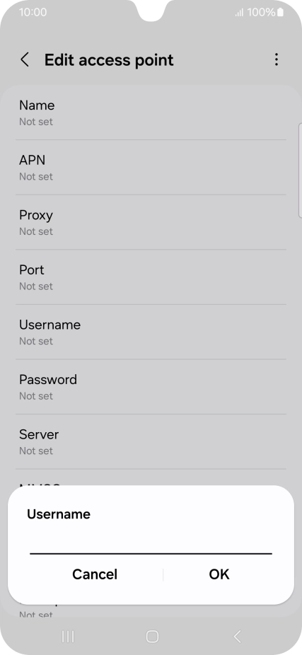 Key in eesecure and press OK.