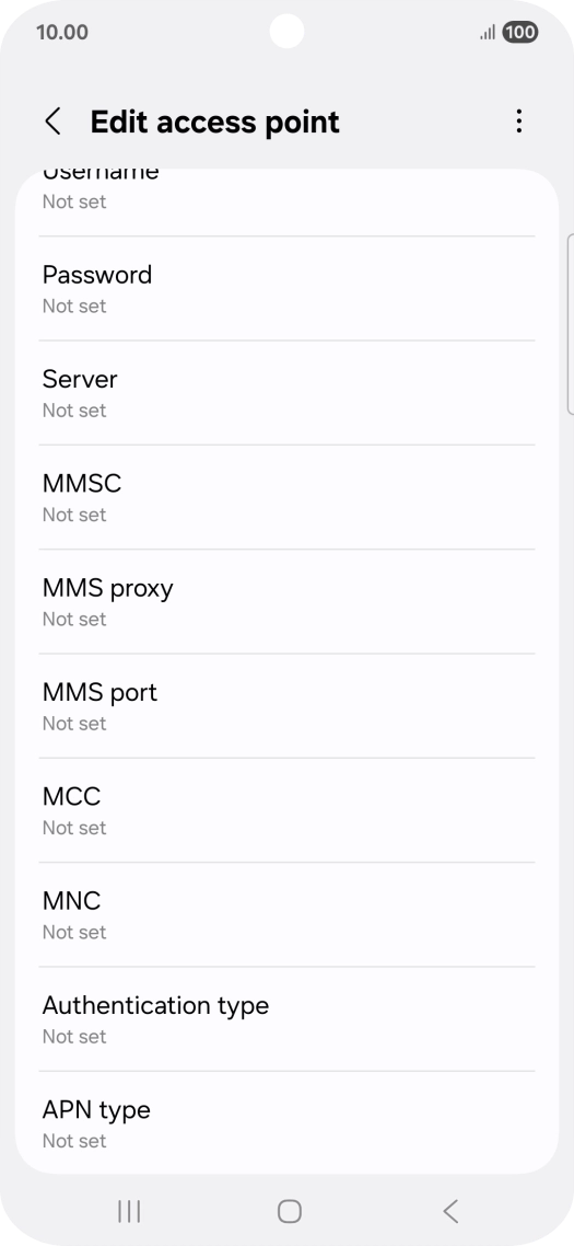 Press MMS port.