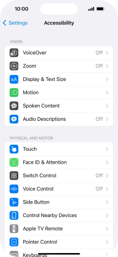 Press the required category below 