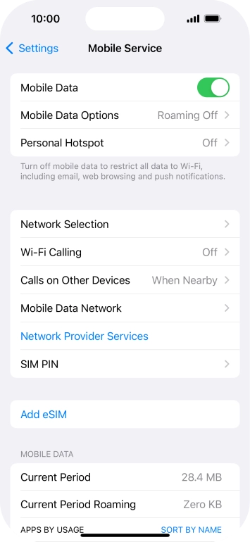 Press Network Selection.