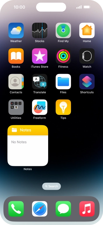 If you're using a Widget Stack: slide up or down on the stack to select the required widget.