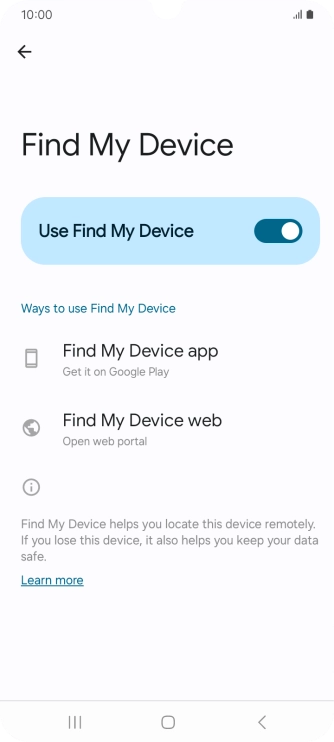 Press the Home key to return to the home screen.