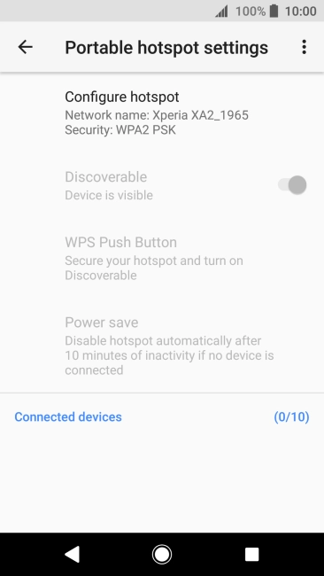 Press Configure hotspot.