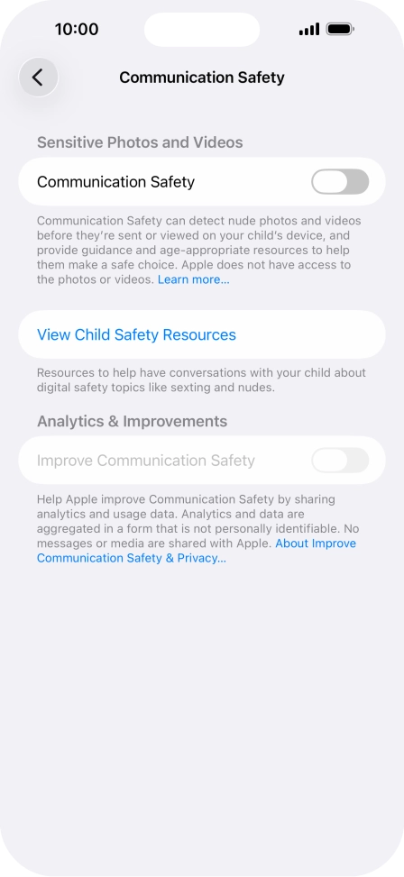 Press the indicator next to 