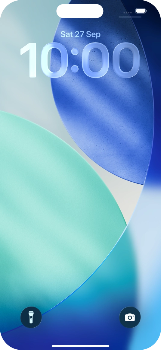 Slide your finger upwards starting from the bottom of the screen.