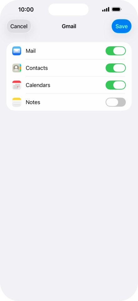 If this screen is displayed, you email account has been recognised and set up automatically. Follow the instructions on the screen to key in more information and finish setting up your phone.