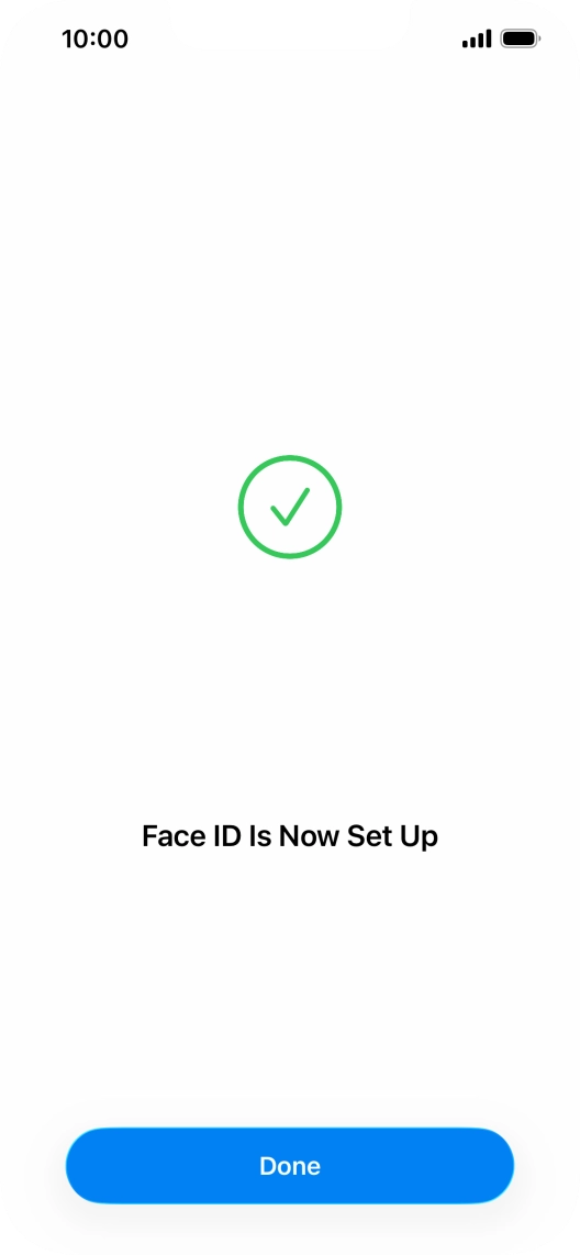 Press Done. If you haven't previously selected a phone lock code, key in a code of your own choice twice.