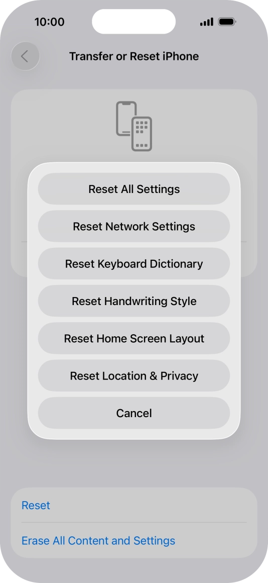 Press Reset Network Settings.