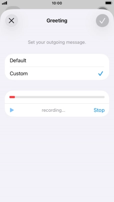 Press Stop to stop recording.