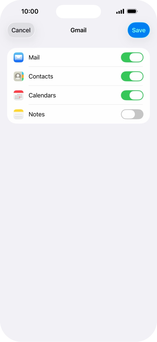 If this screen is displayed, you email account has been recognised and set up automatically. Follow the instructions on the screen to key in more information and finish setting up your phone.