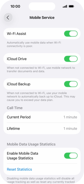 Press the indicator next to 