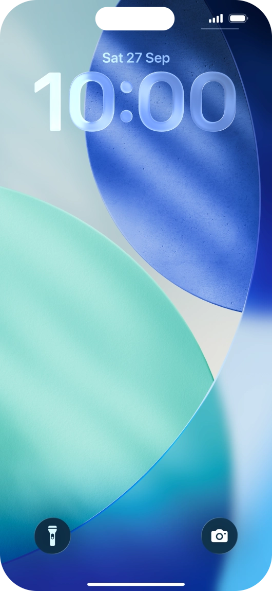 Press and hold anywhere on the lock screen.