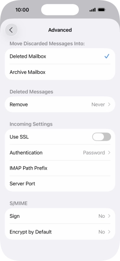 Press the indicator next to 