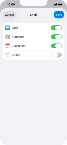 If this screen is displayed, you email account has been recognised and set up automatically. Follow the instructions on the screen to key in more information and finish setting up your phone.