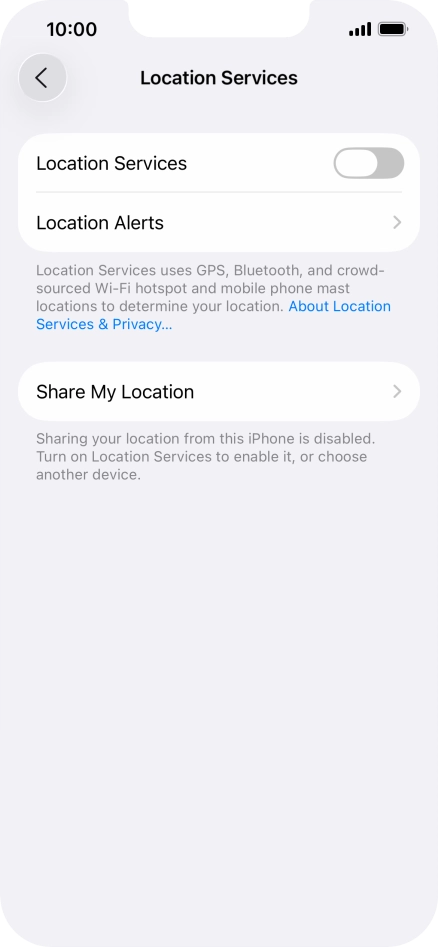 Press the indicator next to 