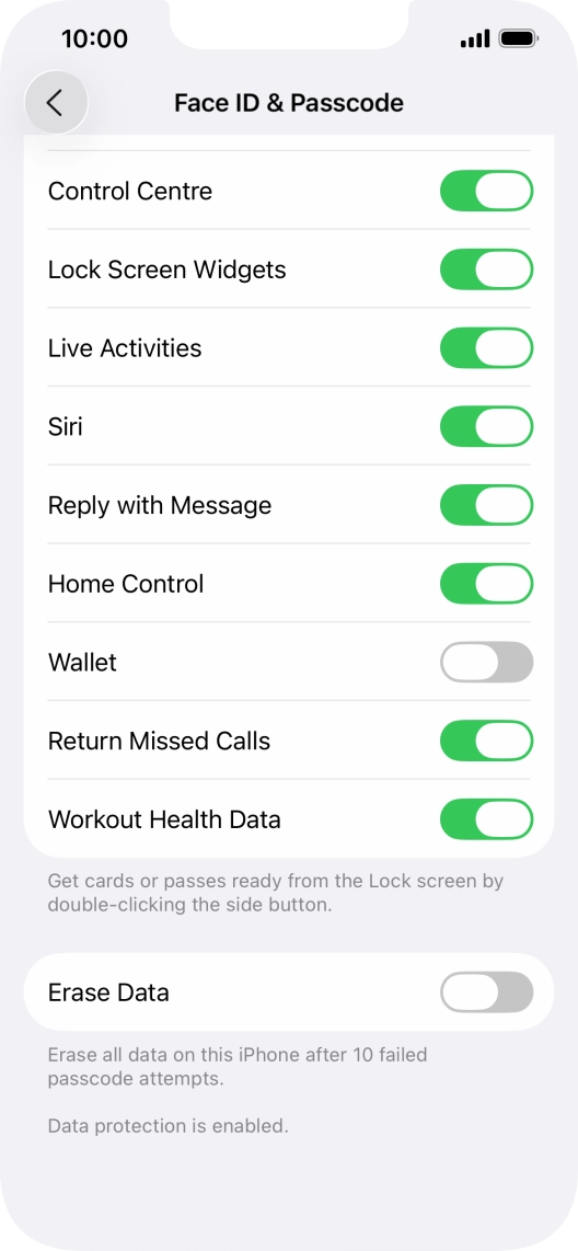 Press the indicator next to 