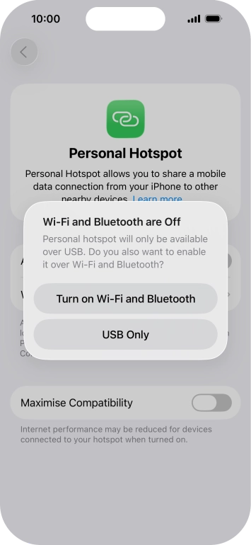 If Wi-Fi is turned off, press Turn on Wi-Fi and Bluetooth.