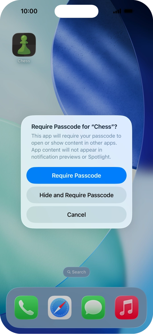 Press Require Passcode.