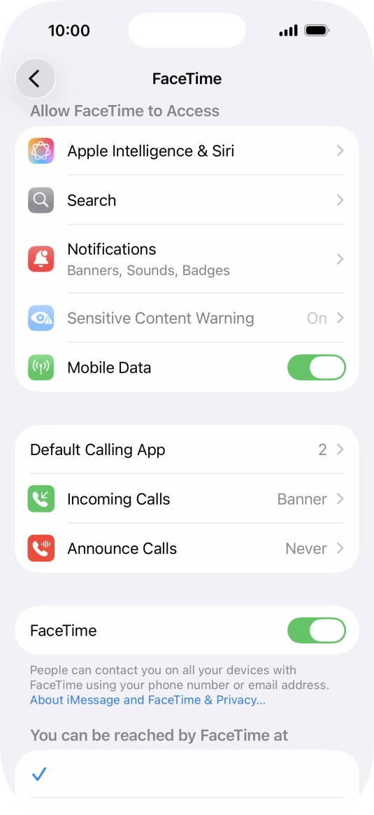 Press the indicator next to 
