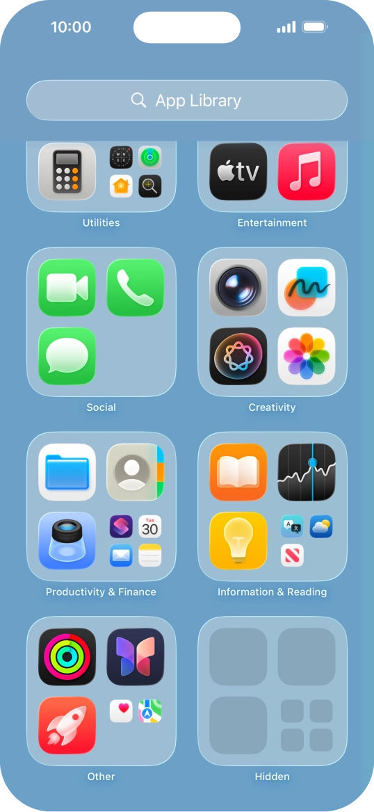 The app is now placed in the Hidden folder in the App Library.