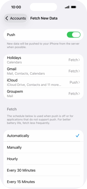 Press the indicator next to 