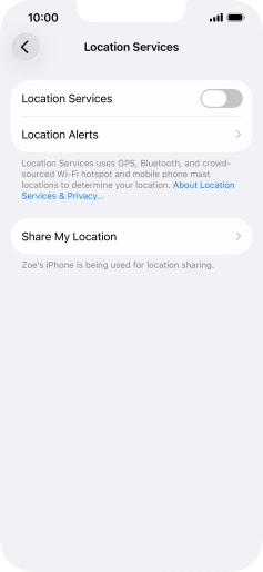 Press the indicator next to 