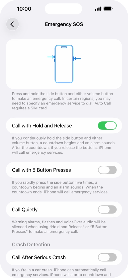 Press the indicator next to 