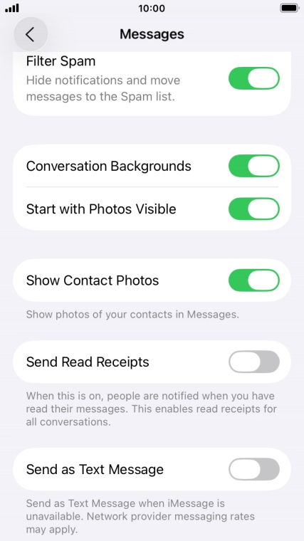 Press the indicator next to 