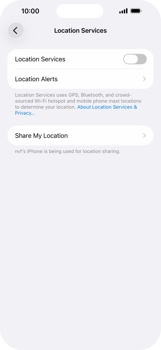Press the indicator next to 