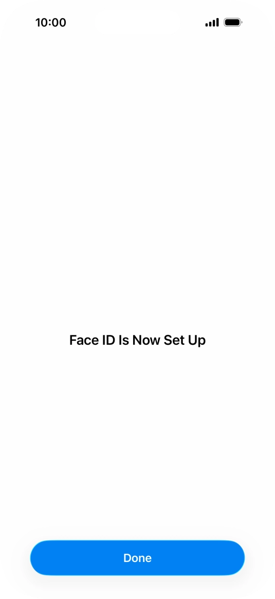 Press Done. If you haven't previously selected a phone lock code, key in a code of your own choice twice.