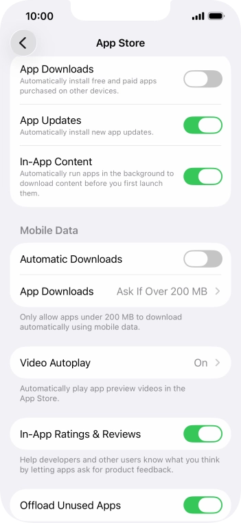 Press the indicator next to 