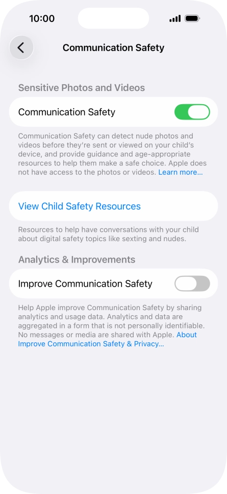 Press the indicator next to 