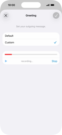 Press Stop to stop recording.