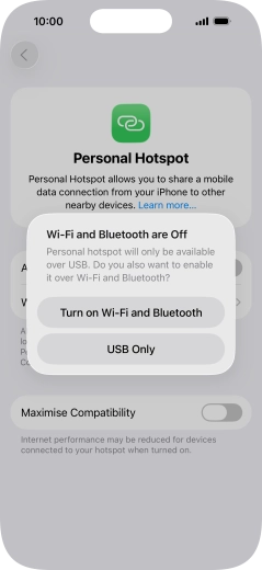 If Wi-Fi is turned off, press Turn on Wi-Fi and Bluetooth.