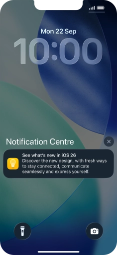Press the required notification and follow the instructions on the screen to use the selected function.