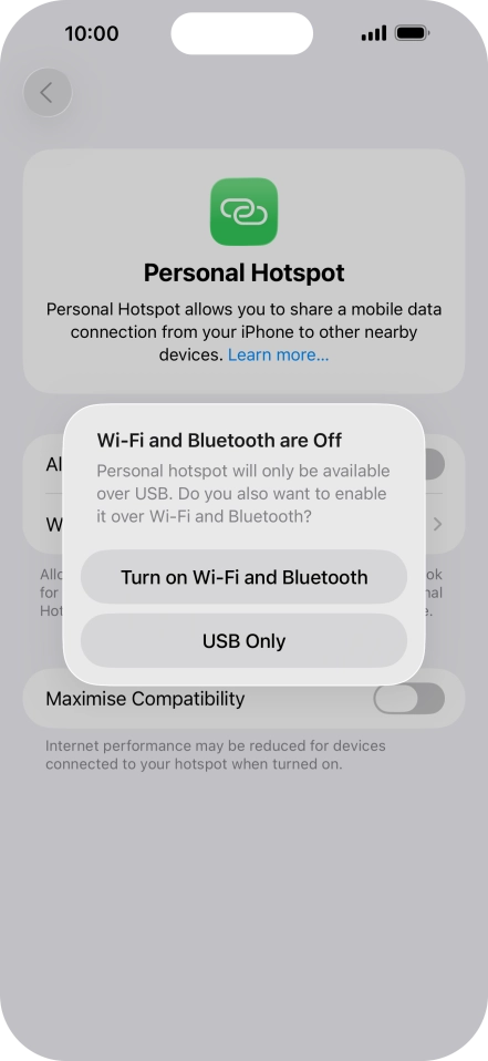 If Wi-Fi is turned off, press Turn on Wi-Fi and Bluetooth.