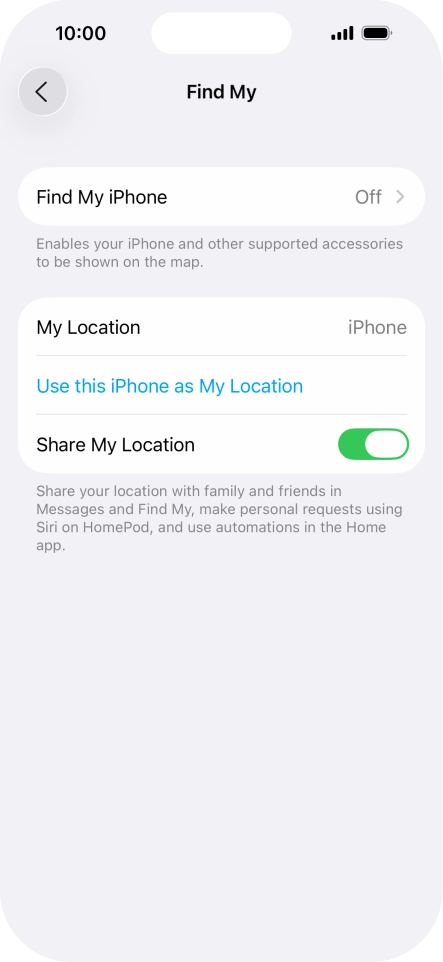 Press Find My iPhone.