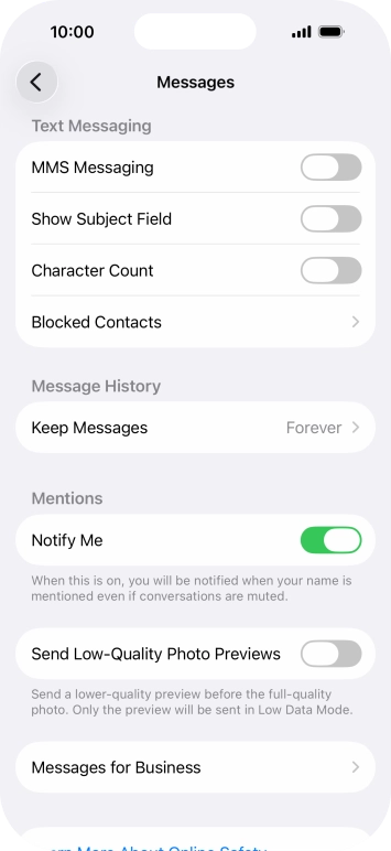 Press the indicator next to 