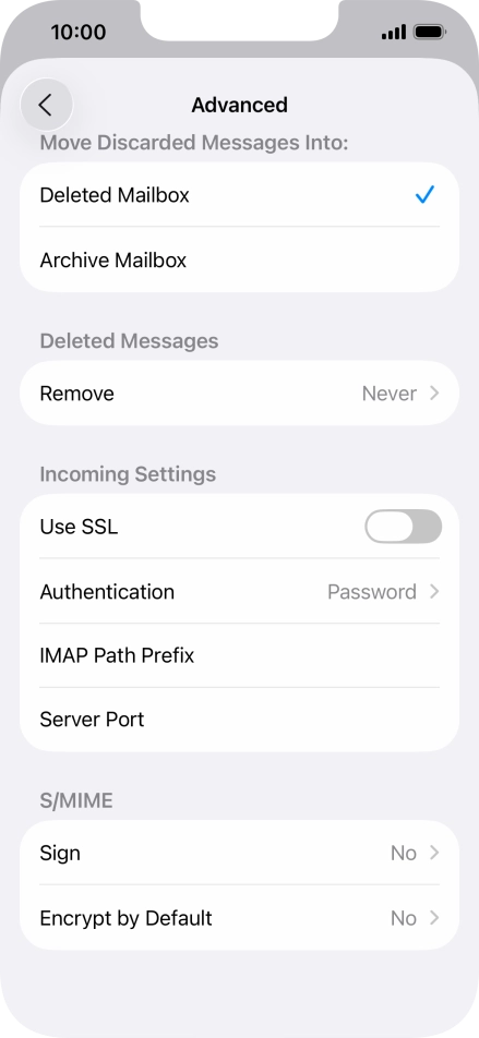 Press the indicator next to 