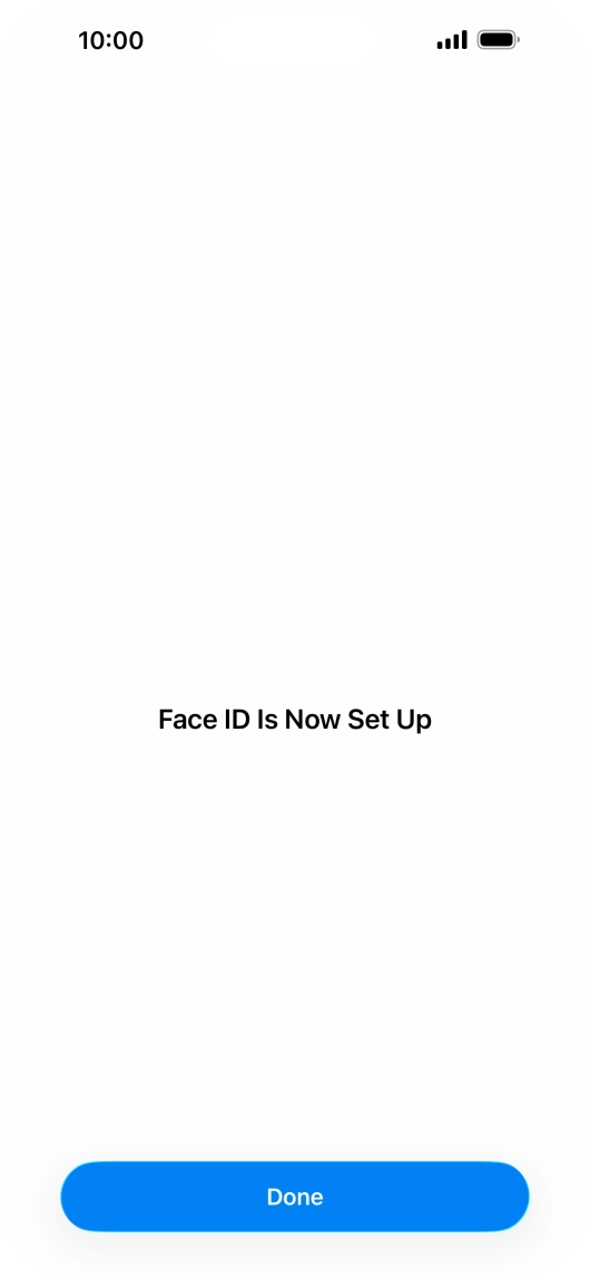 Press Done. If you haven't previously selected a phone lock code, key in a code of your own choice twice.