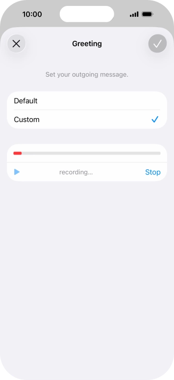 Press Stop to stop recording.