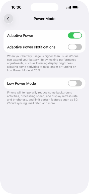 Press the indicator next to 