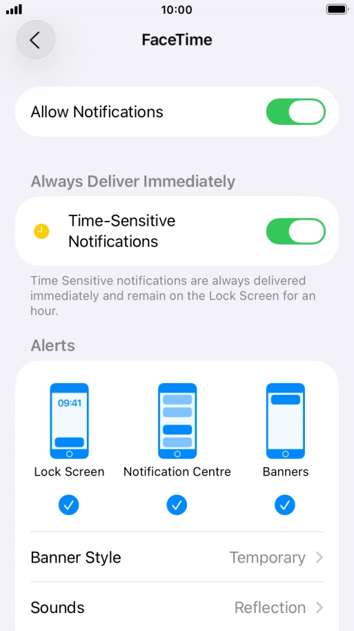 Press the indicator next to 