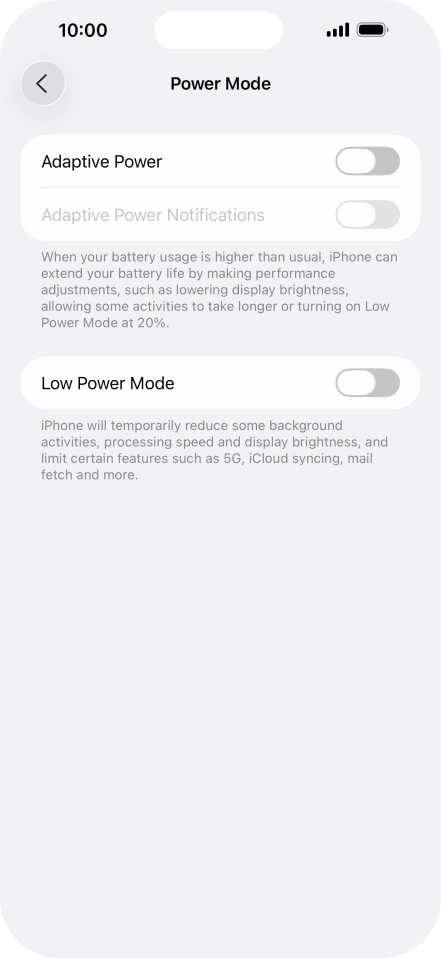 Press the indicator next to 