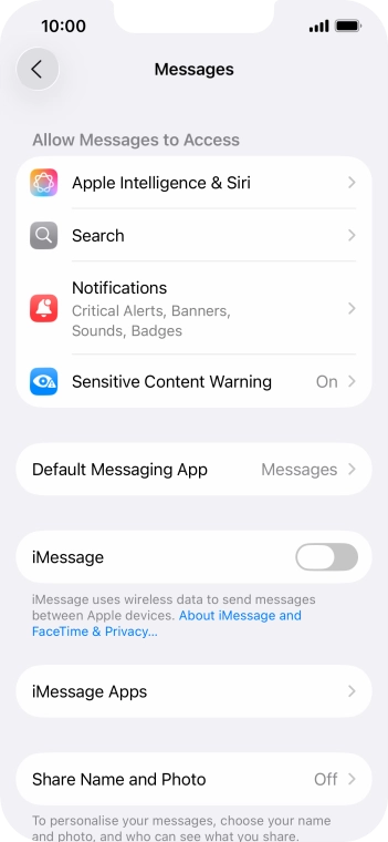 Press the indicator next to 