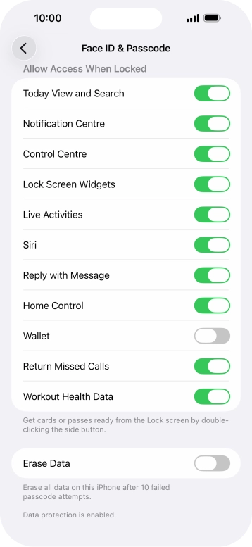 Press the indicator next to 