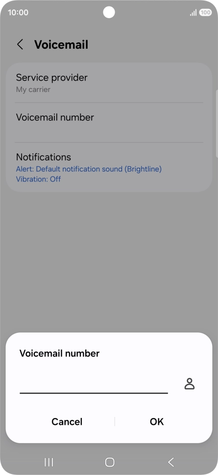 Key in +447953222222 and press OK.