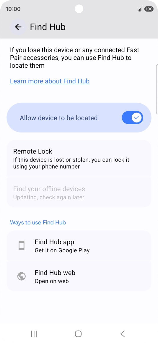 Press the Home key to return to the home screen.