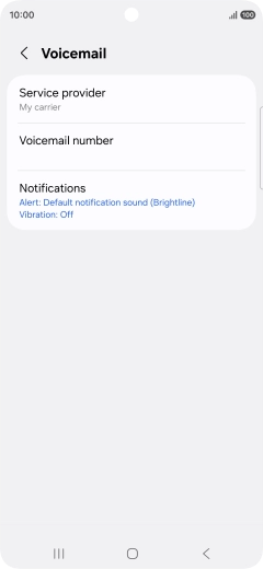 Press Voicemail number.