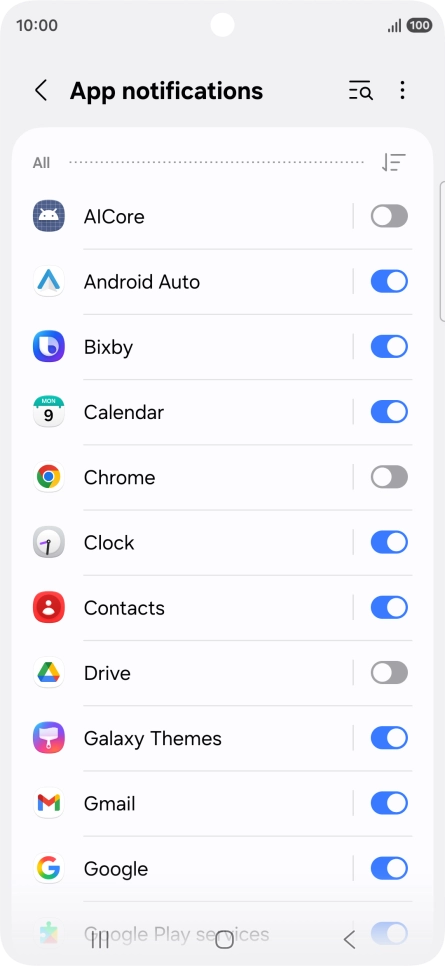 Press the drop down list.